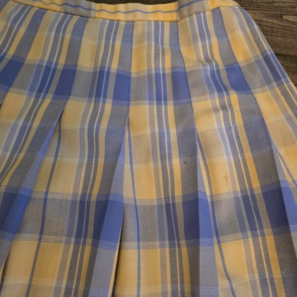 Vintage Pendleton Tartan Plaid Pleated Wool Skirt Size 18 - Picture 2 of 4